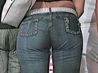 What a juicy jeans ass! No wonder that girl made every man stare at her. As for me, staring isn't enough, I made a hot video!